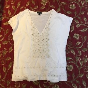 Off-white patterned short-sleeve top